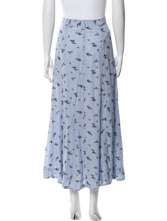 Ganni Floral Print Long Skirt