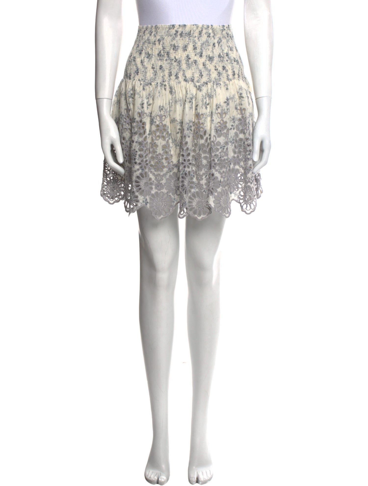 Ganni Lace Pattern Mini Skirt