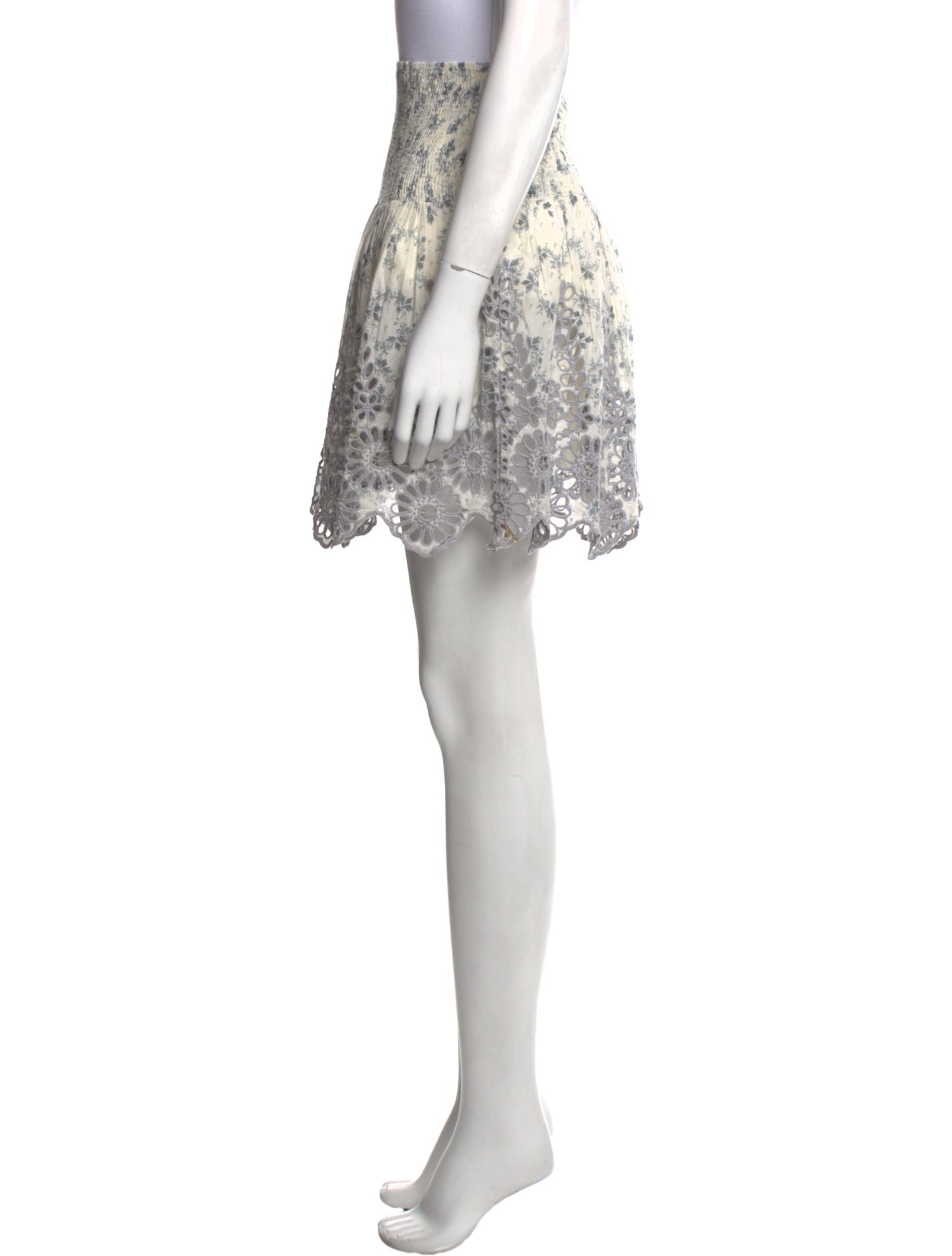 Ganni Lace Pattern Mini Skirt