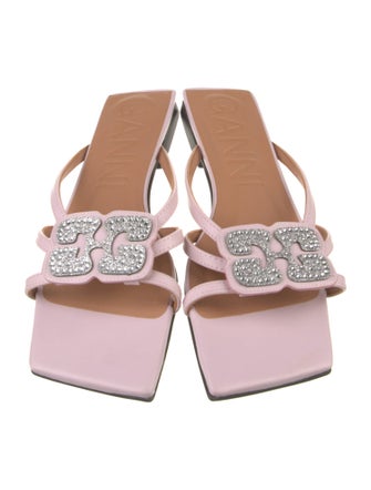 Ganni Leather Slides