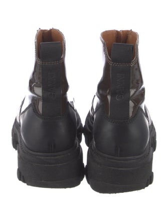 Ganni Patent Leather Combat Boots