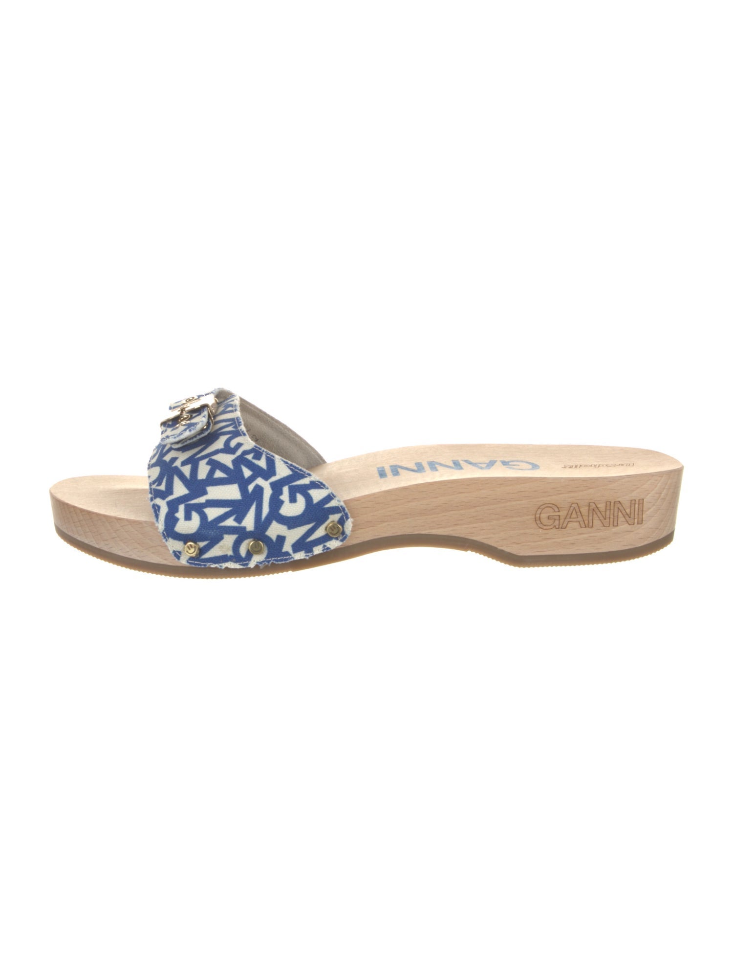 Ganni Canvas Printed Slides