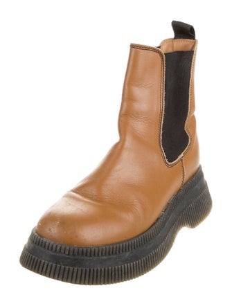 Ganni Leather Chelsea Boots