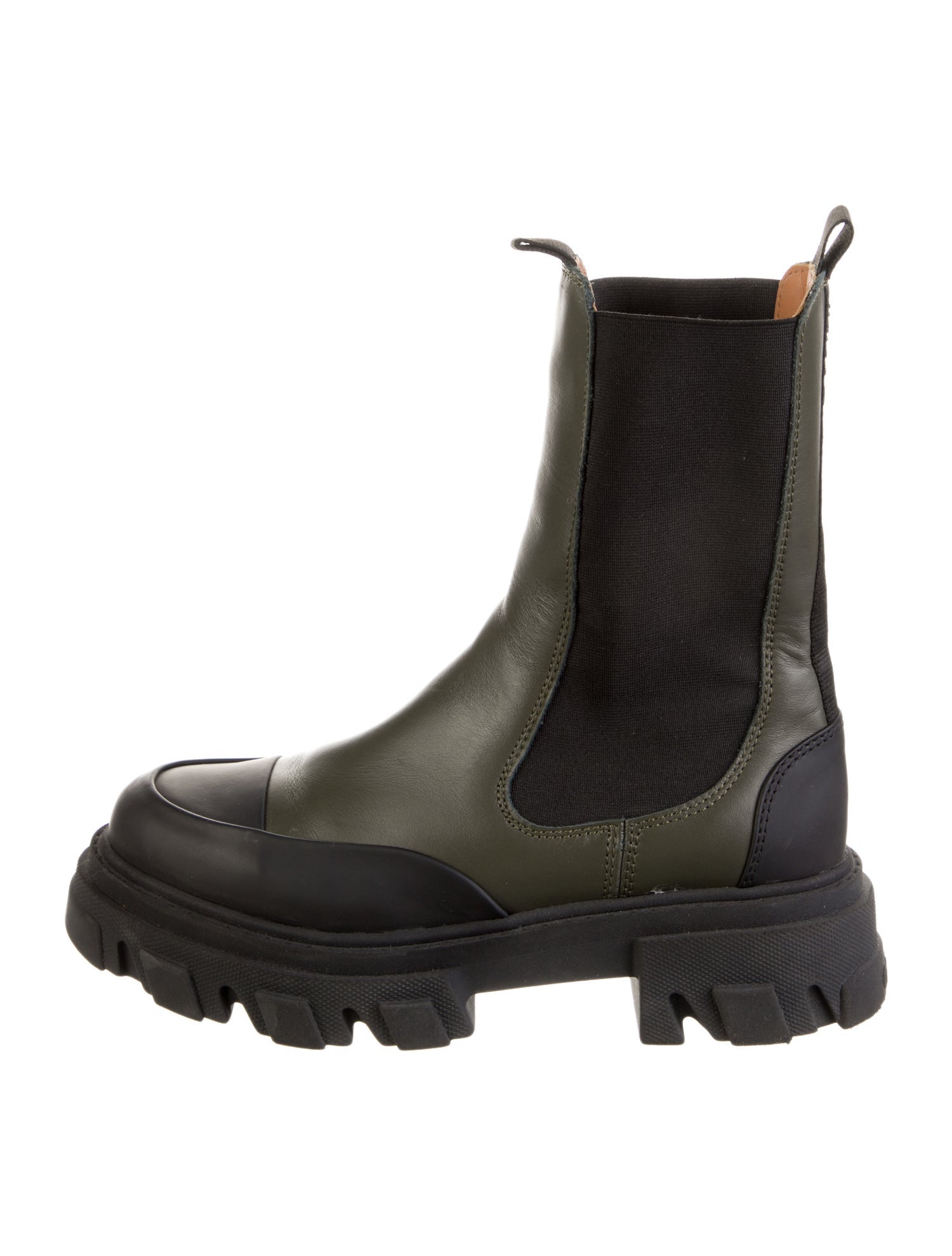 Ganni Leather Chelsea Boots