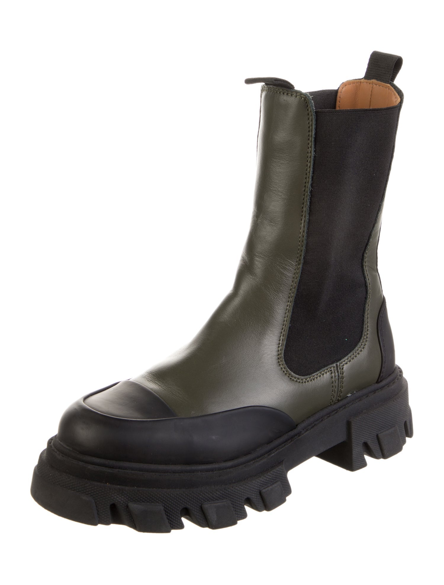 Ganni Leather Chelsea Boots