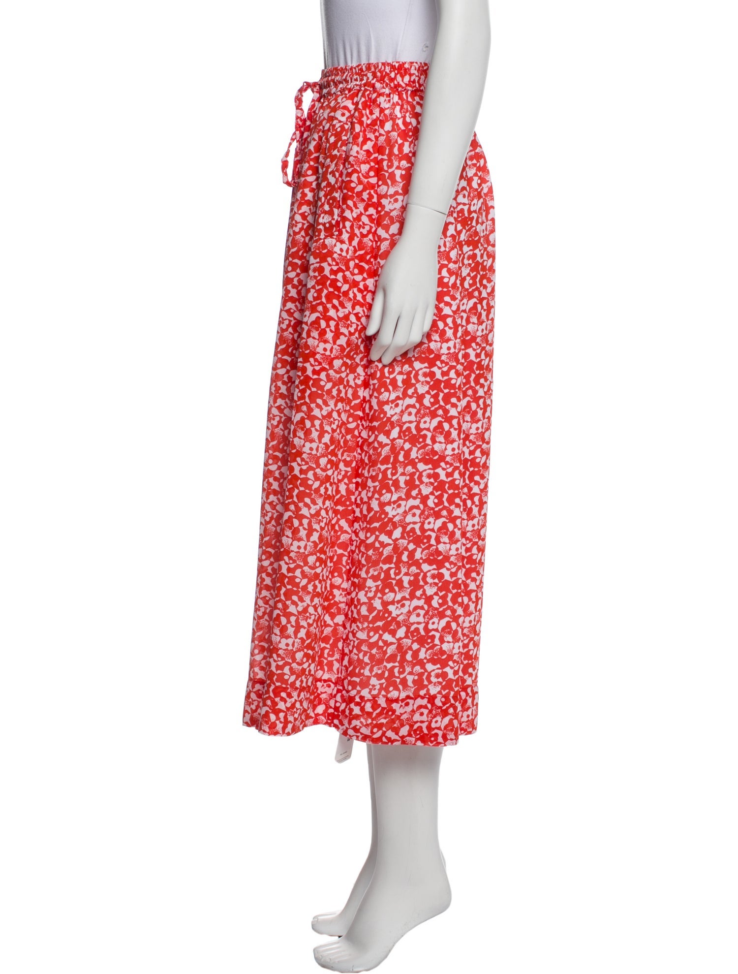 Ganni Floral Print Midi Length Skirt