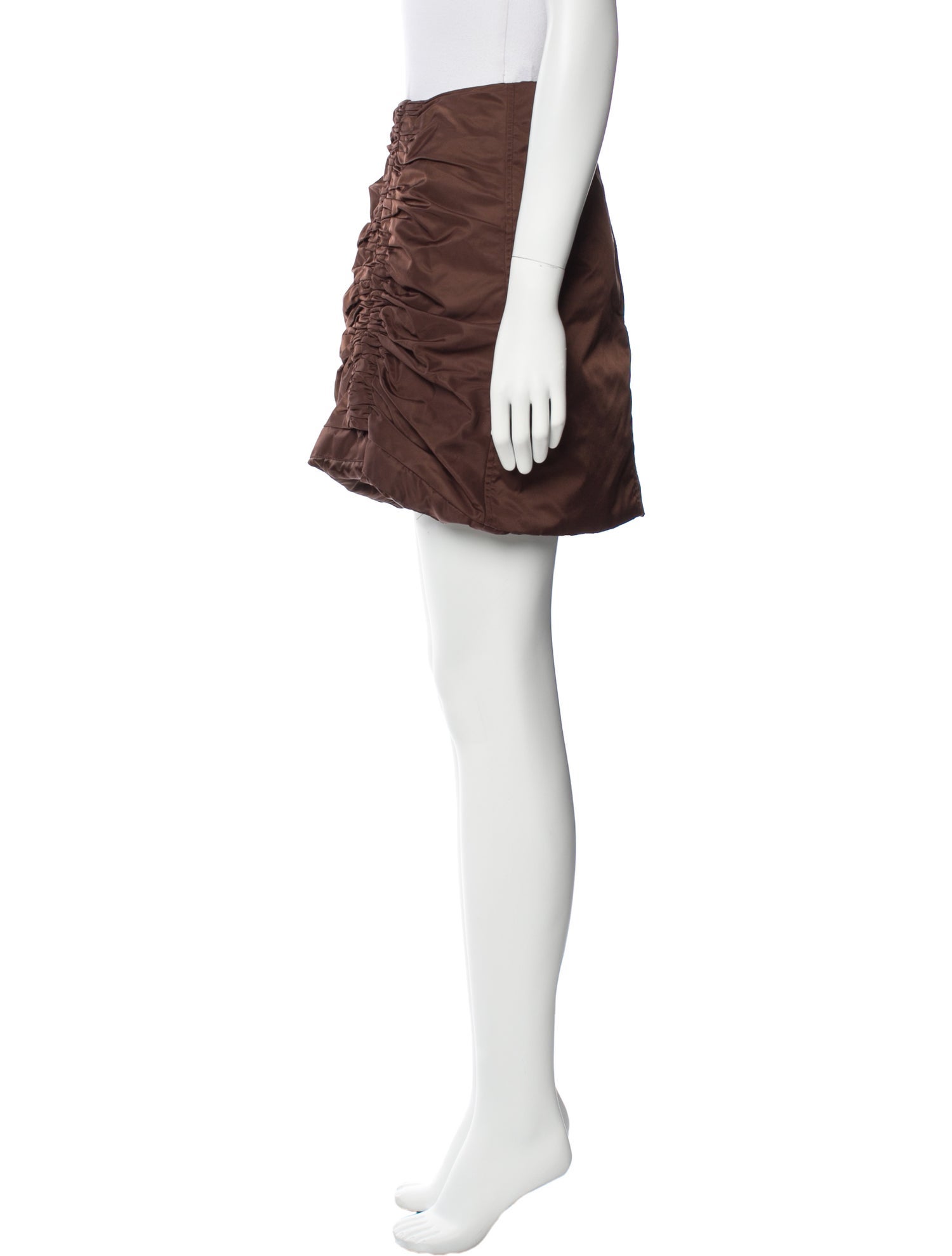 Ganni Pleated Accents Mini Skirt