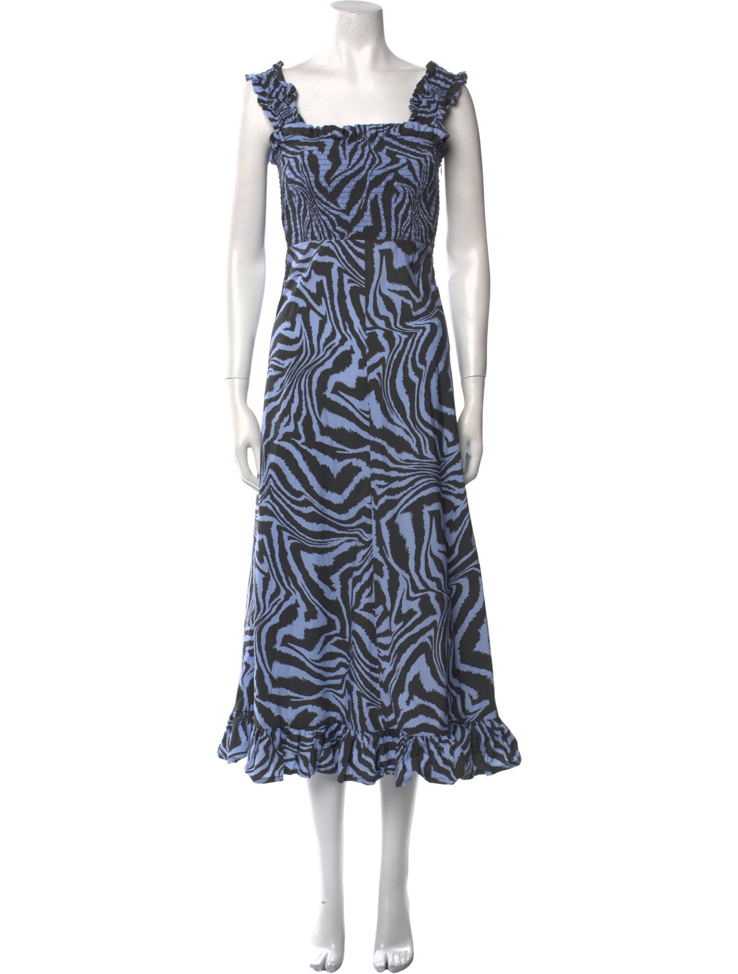 Ganni Printed Long Dress