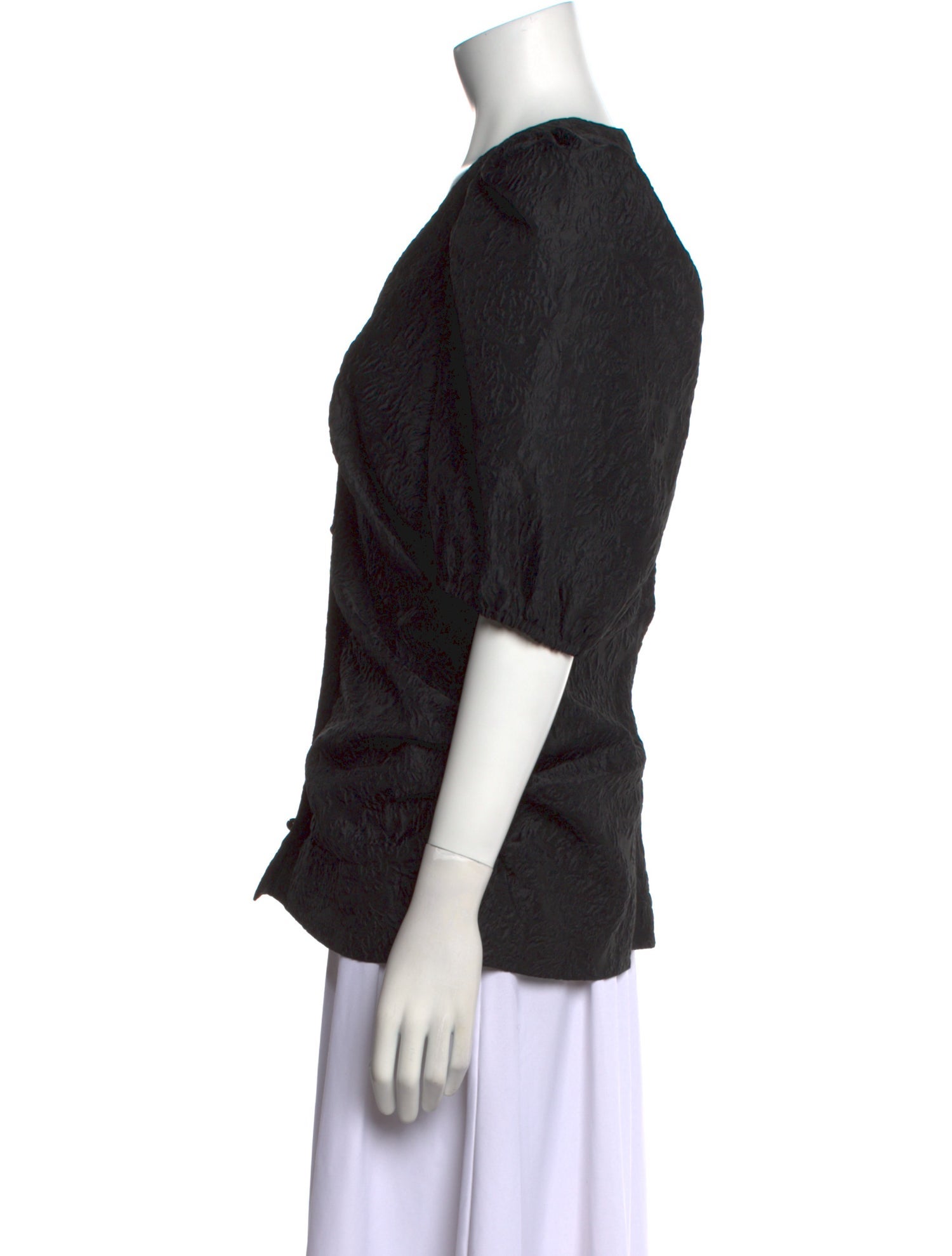 Ganni Printed V-Neck Blouse