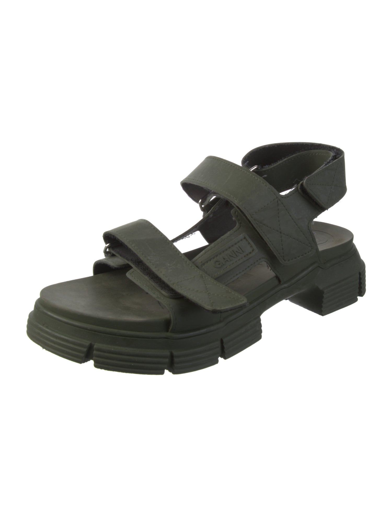 Ganni Rubber Slingback Sandals