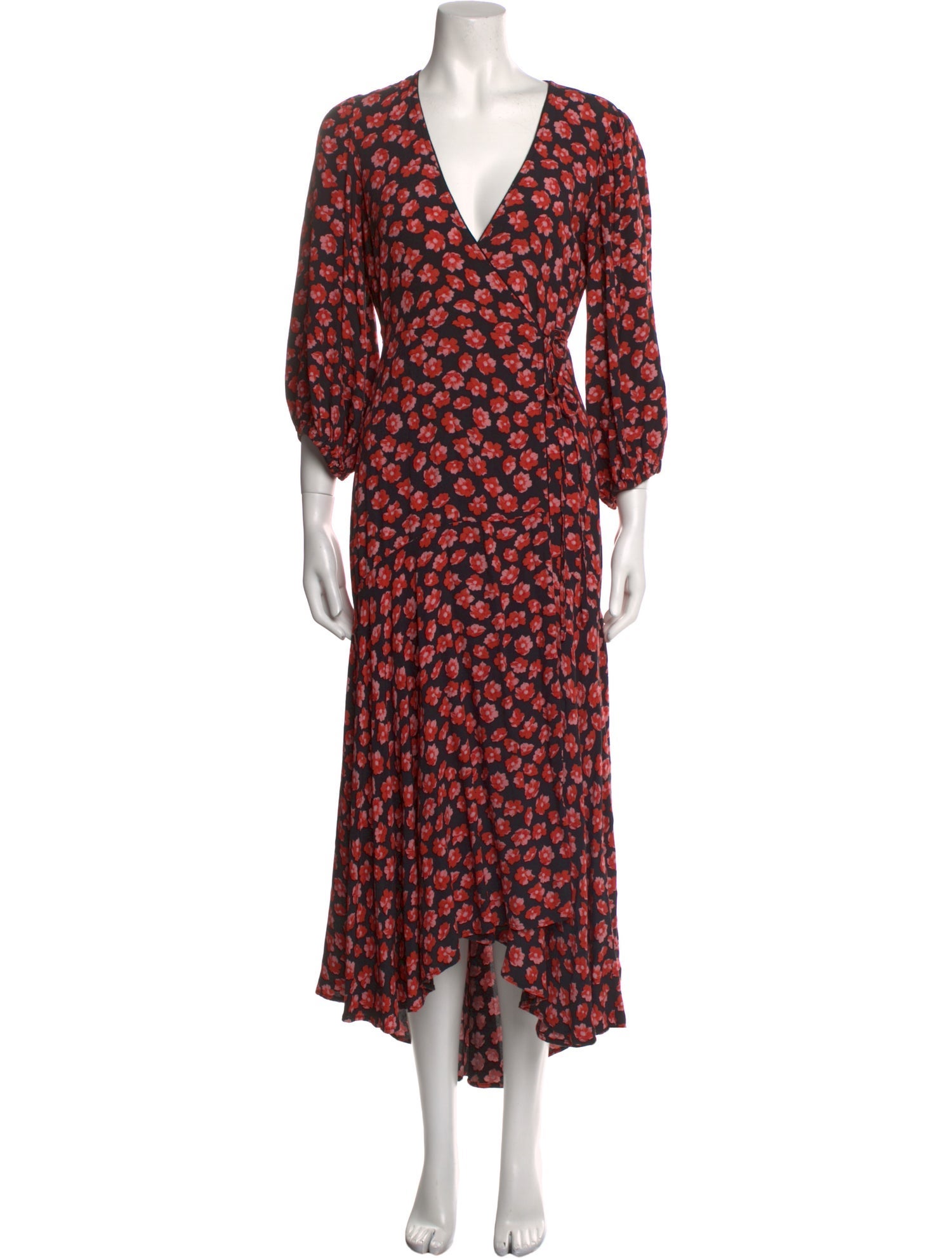 Ganni Floral Print Midi Length Dress