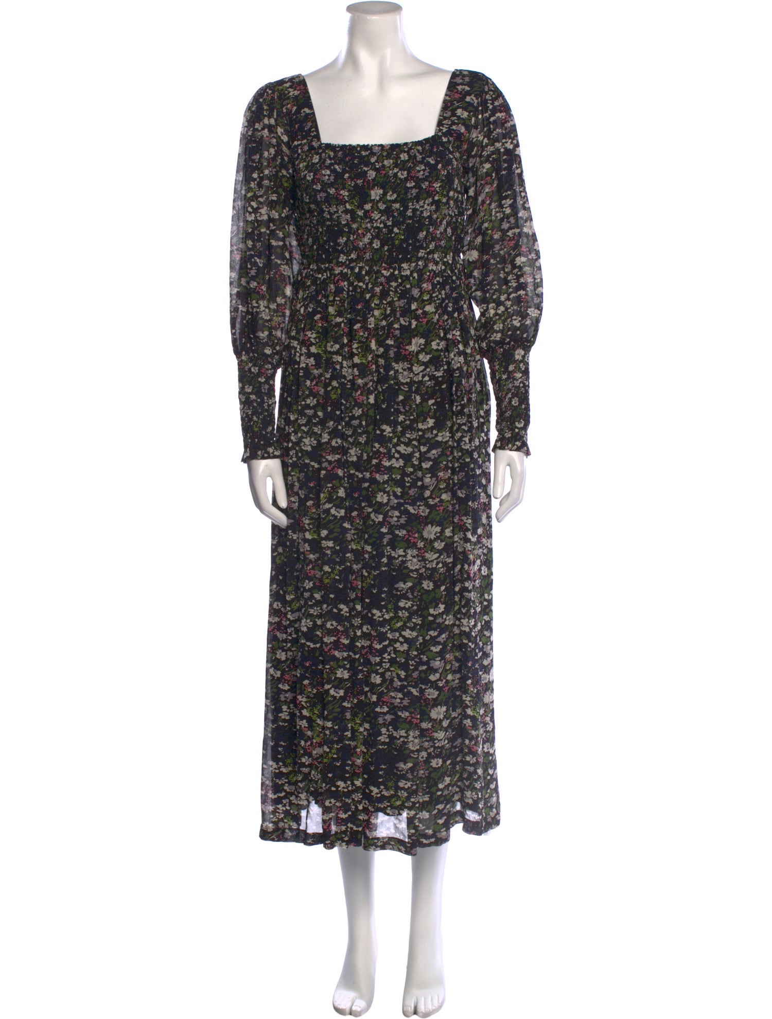 Ganni Floral Print Long Dress