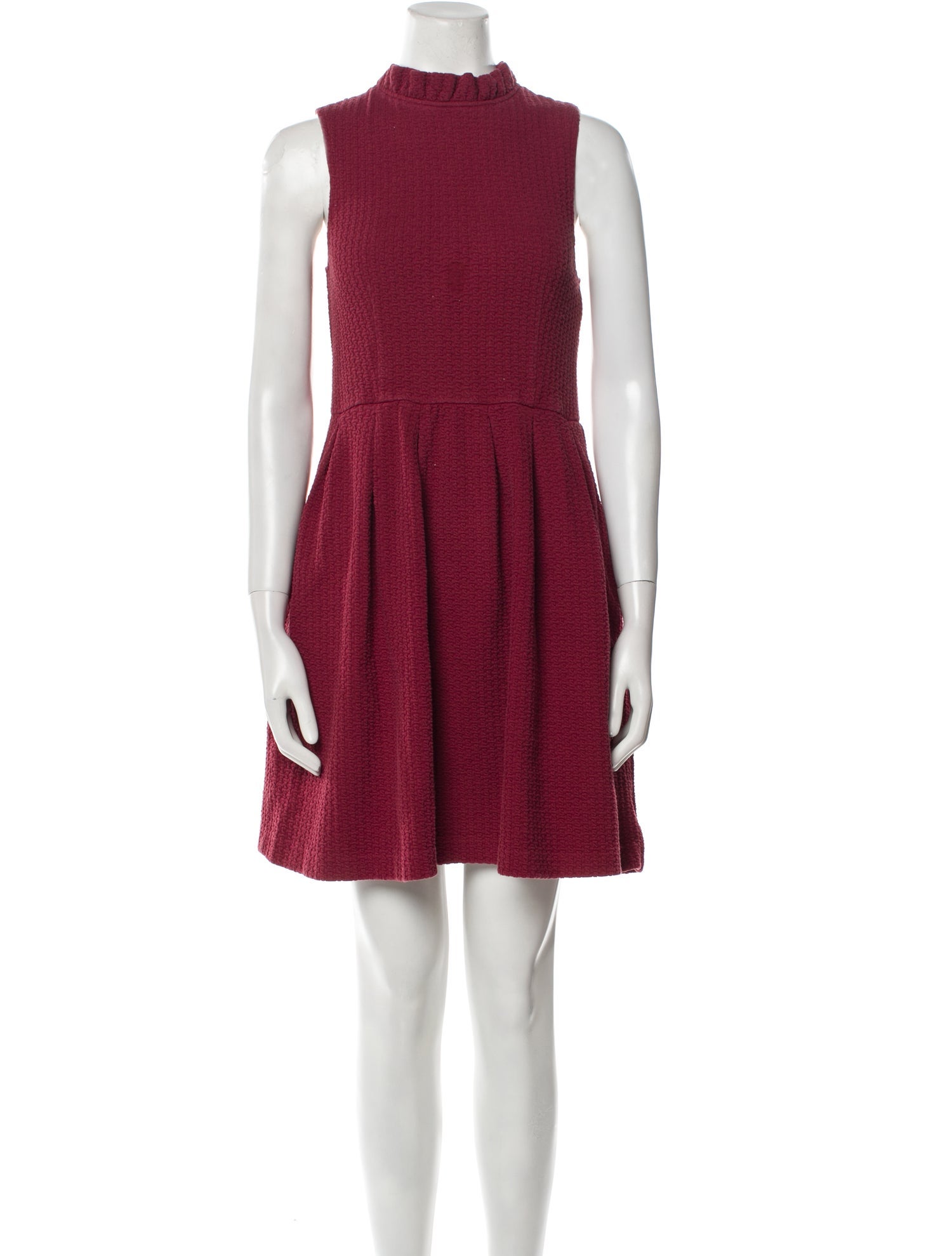 Ganni Mock Neck Mini Dress