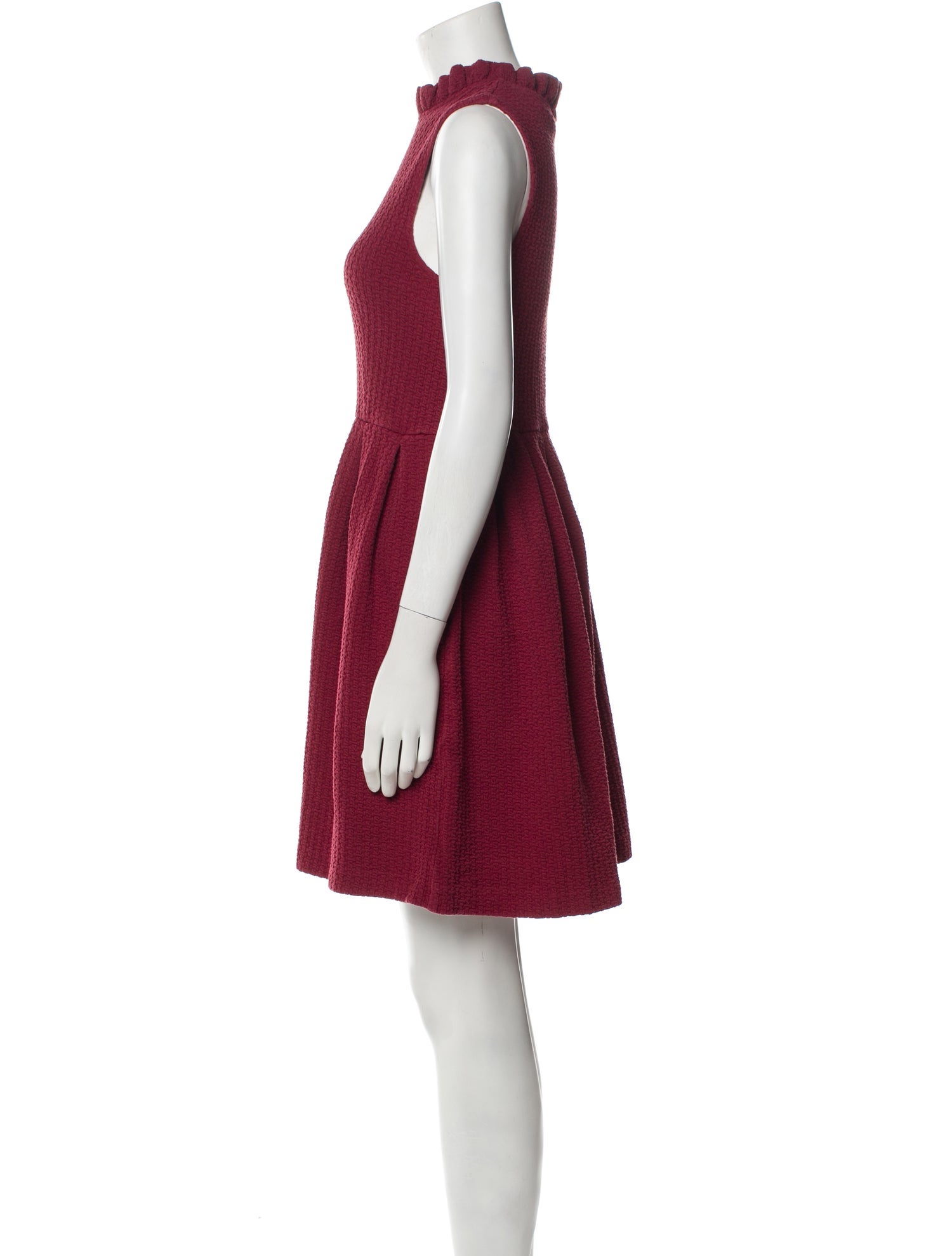 Ganni Mock Neck Mini Dress