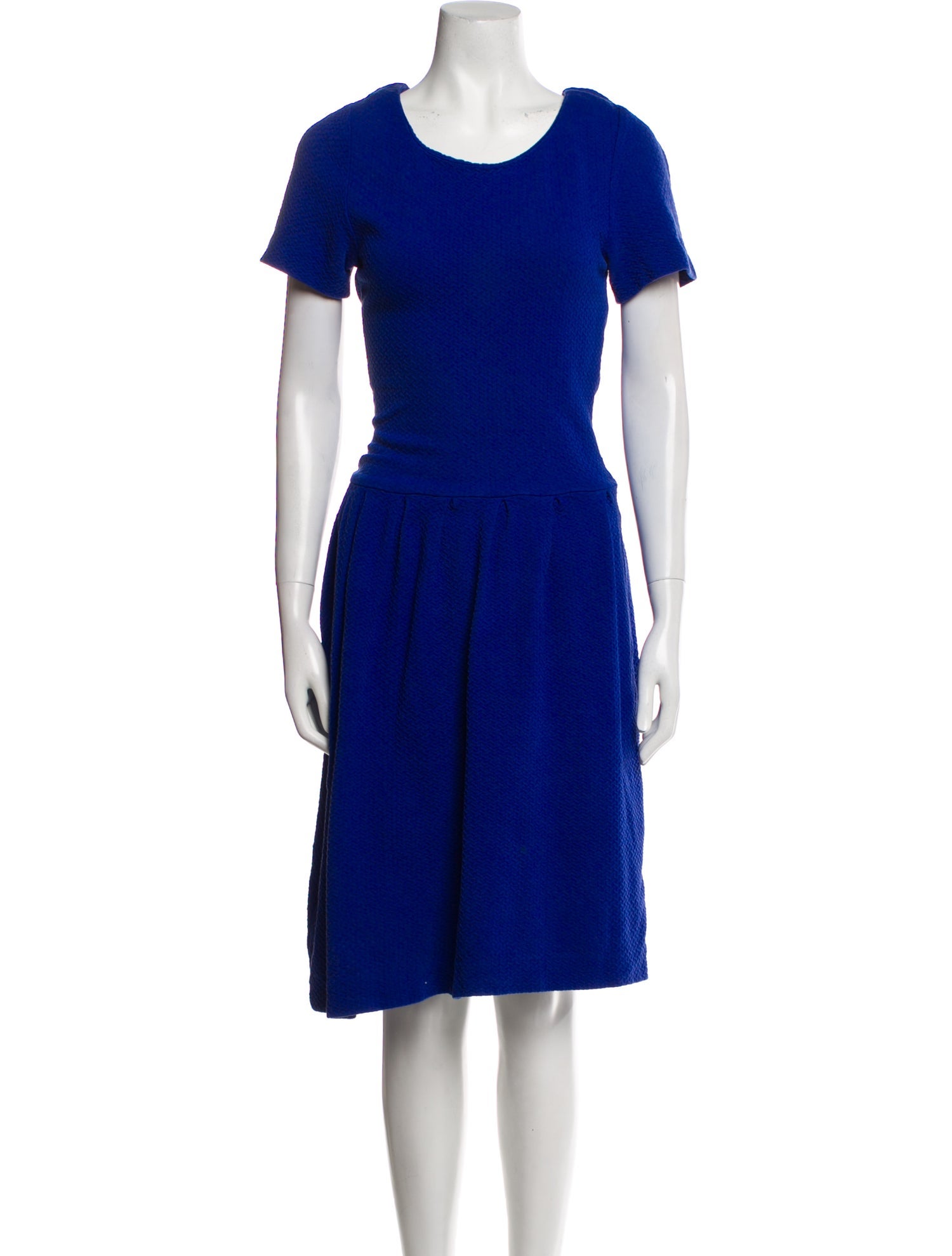 Ganni Scoop Neck Midi Length Dress