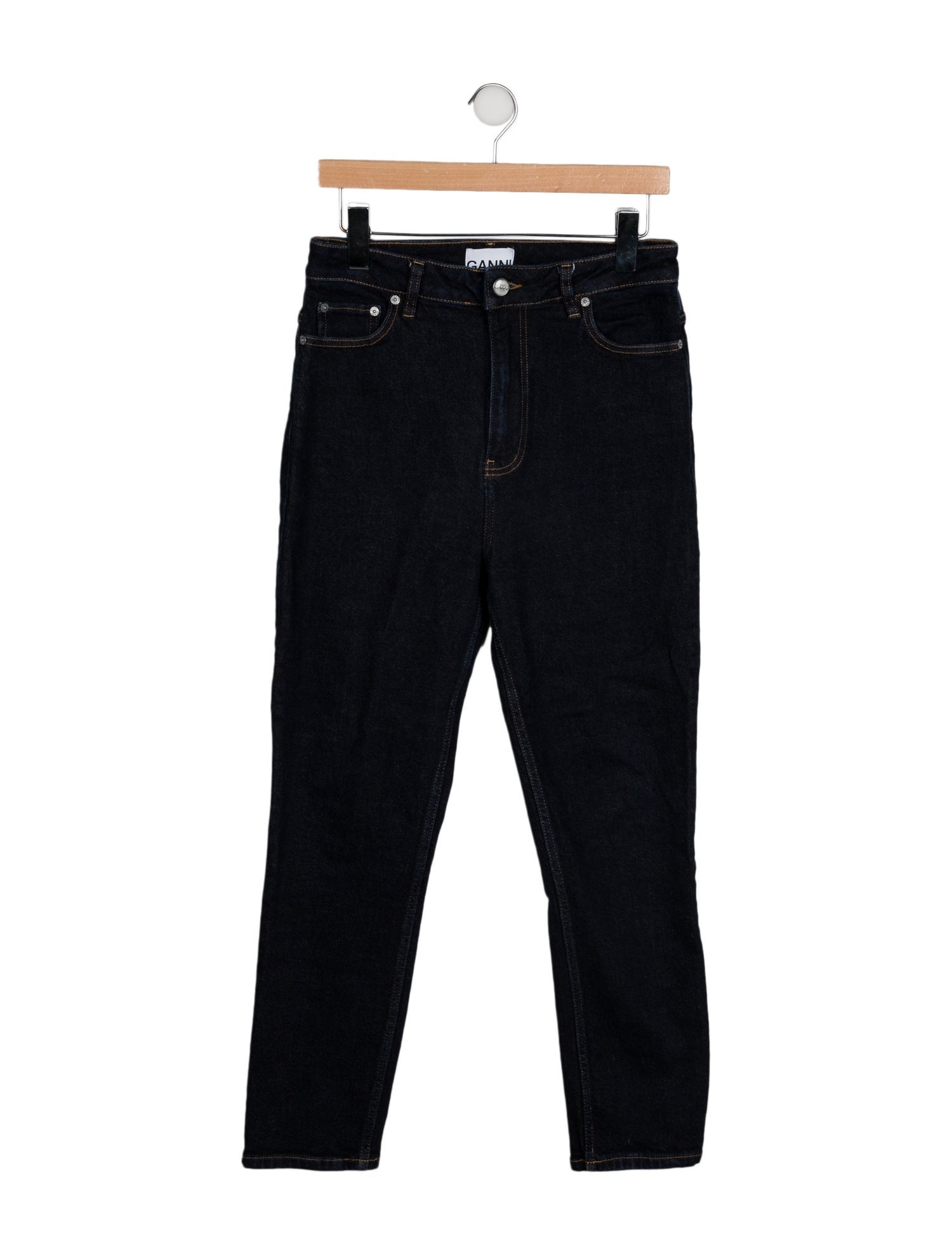 Ganni High-Rise Straight Leg Jeans