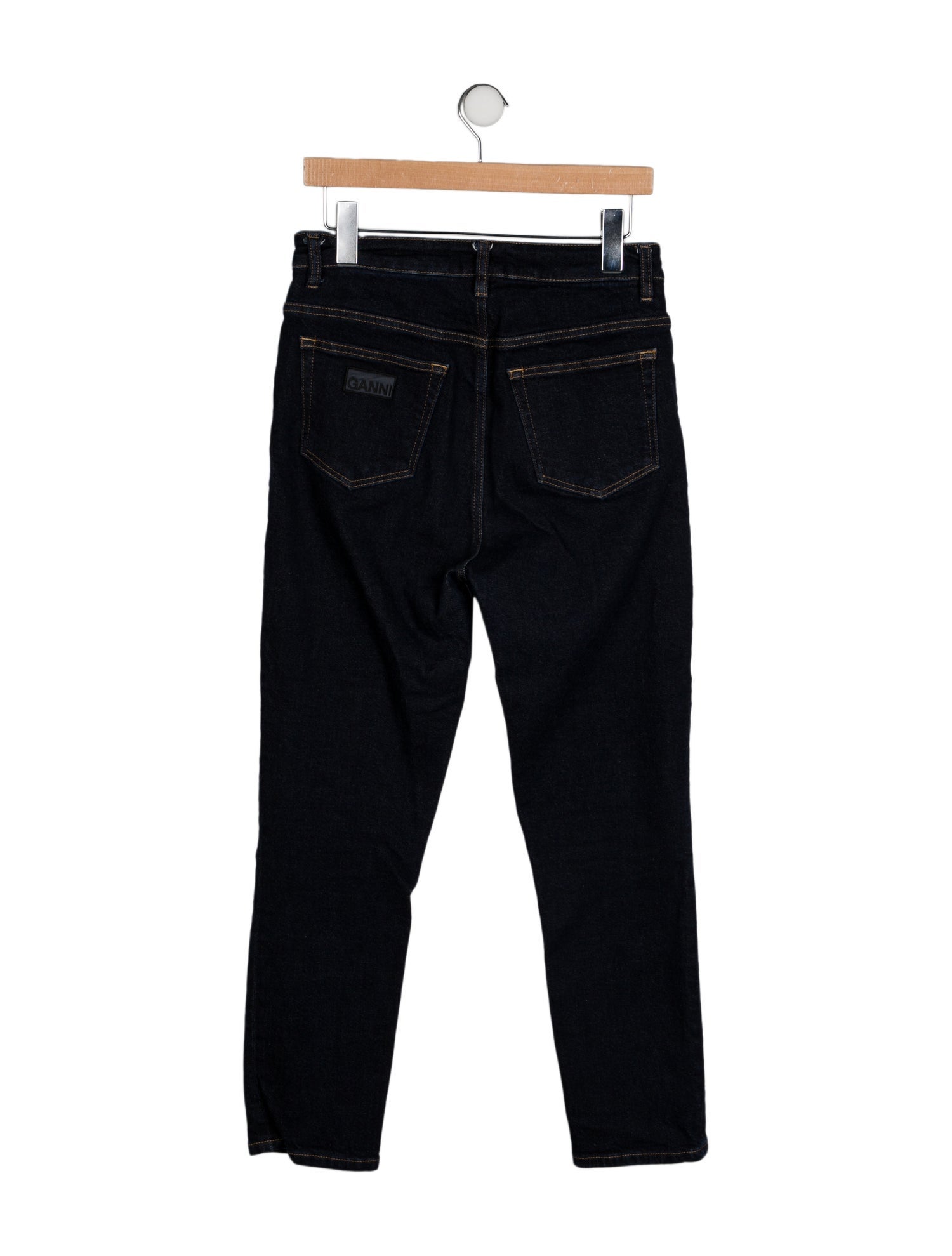 Ganni High-Rise Straight Leg Jeans