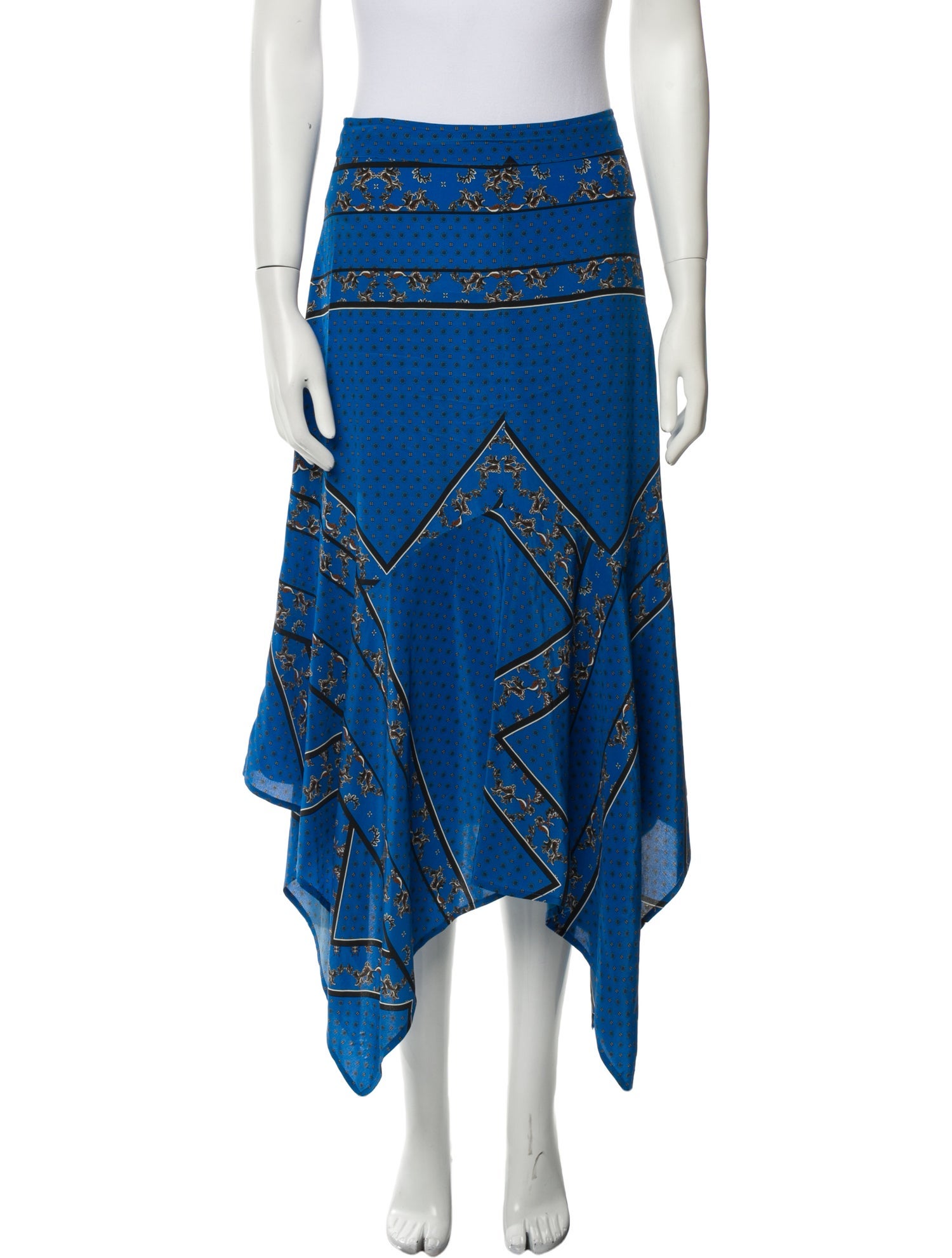 Ganni Silk Midi Length Skirt