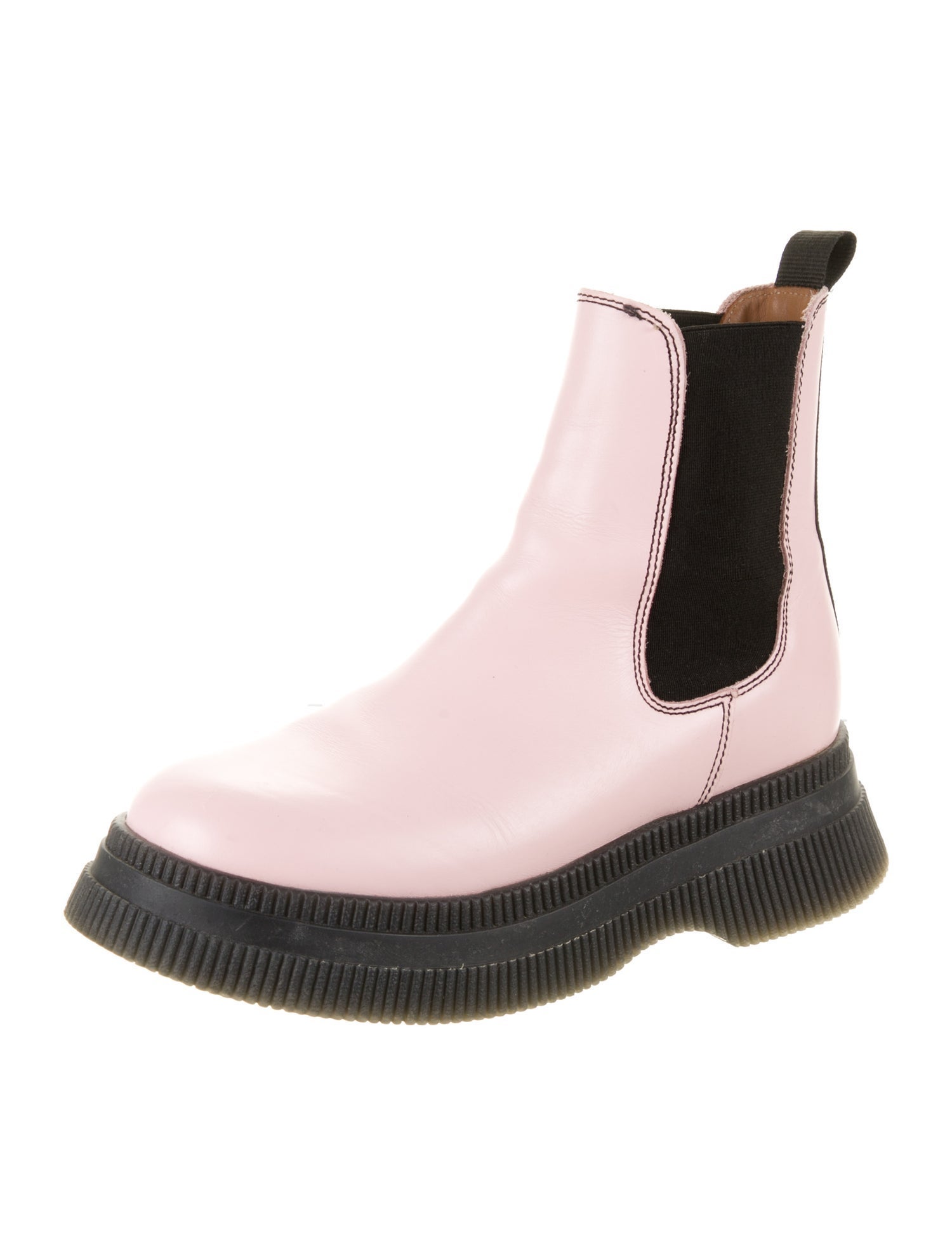 Ganni Leather Chelsea Boots