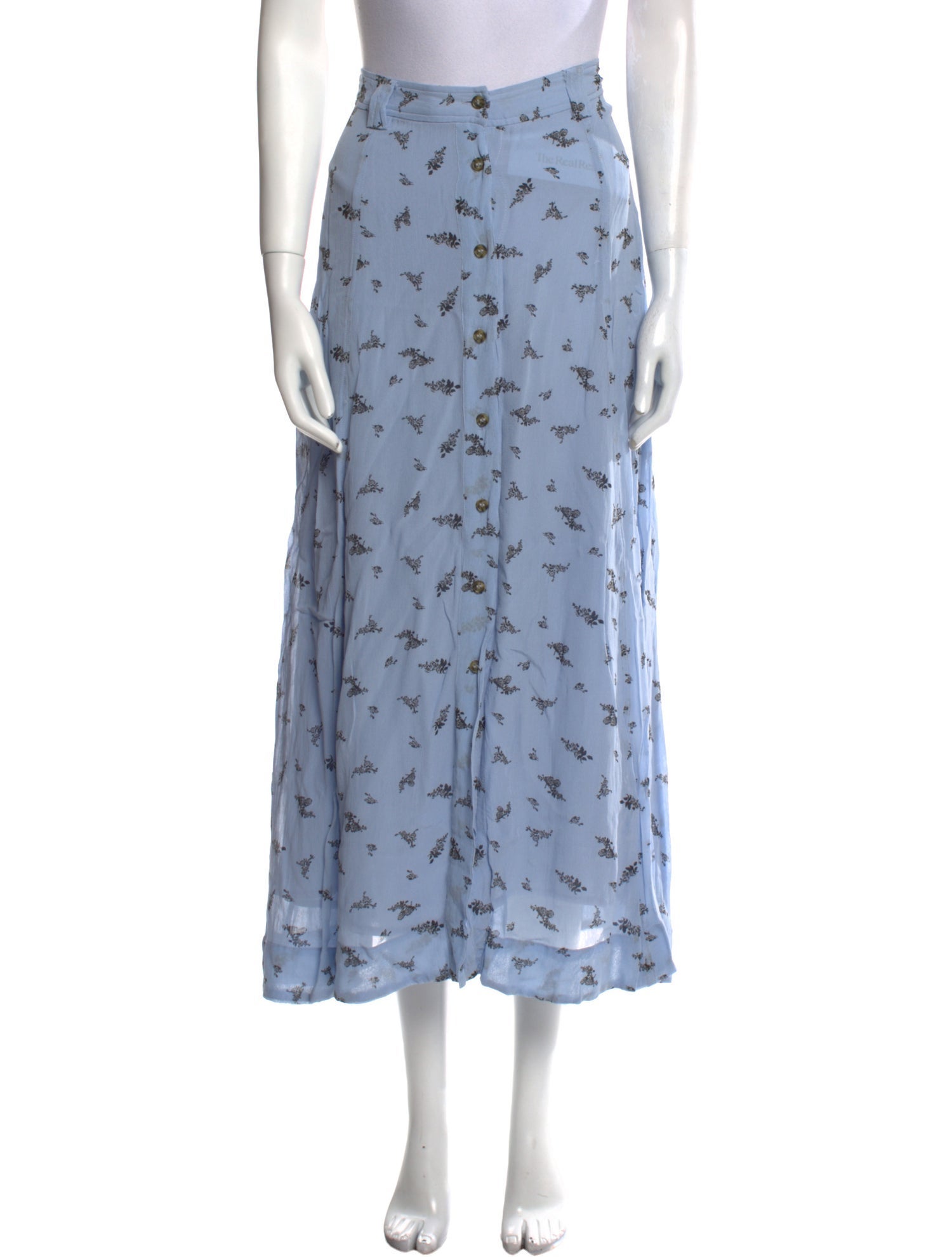 Ganni Floral Print Midi Length Skirt