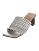Ganni Leather Ruffle Embellishment Slides
