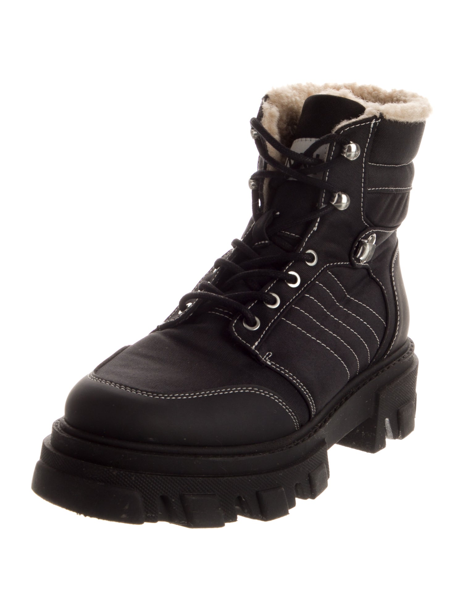 Ganni Nylon Combat Boots