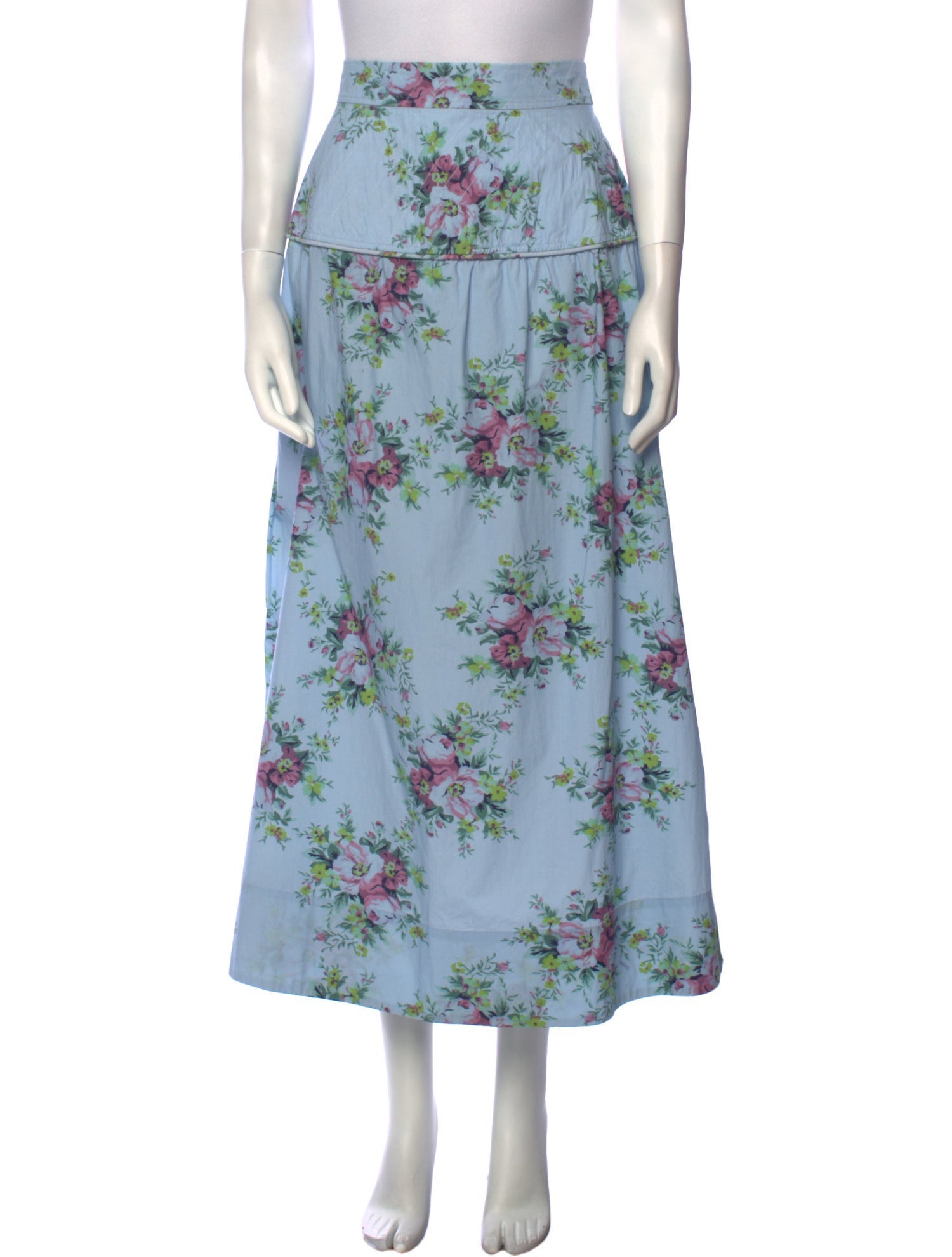 Ganni Floral Print Midi Length Skirt w/ Tags