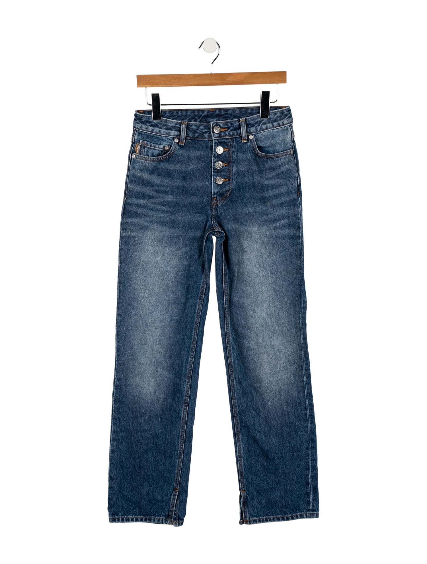 Ganni Mid-Rise Straight Leg Jeans