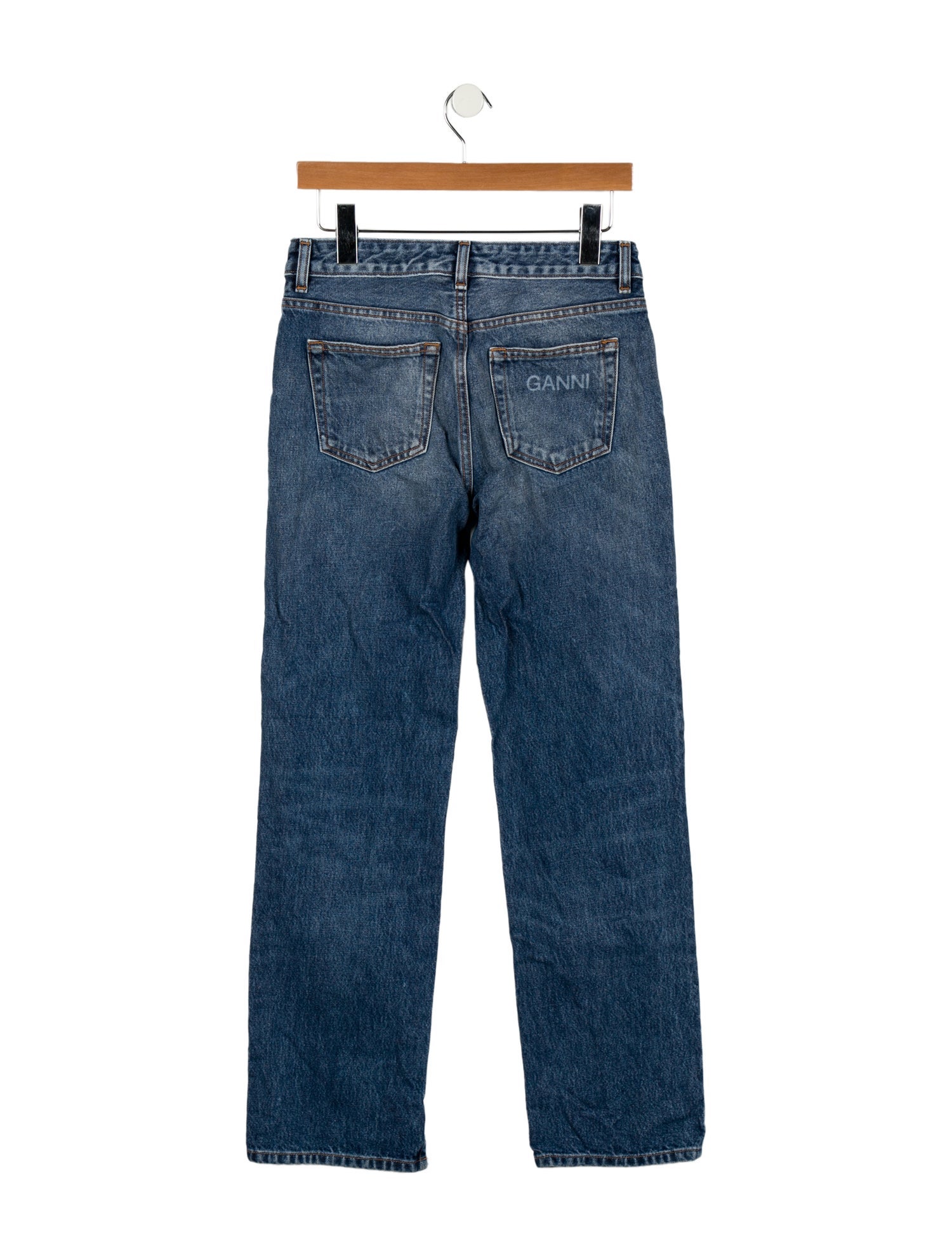 Ganni Mid-Rise Straight Leg Jeans