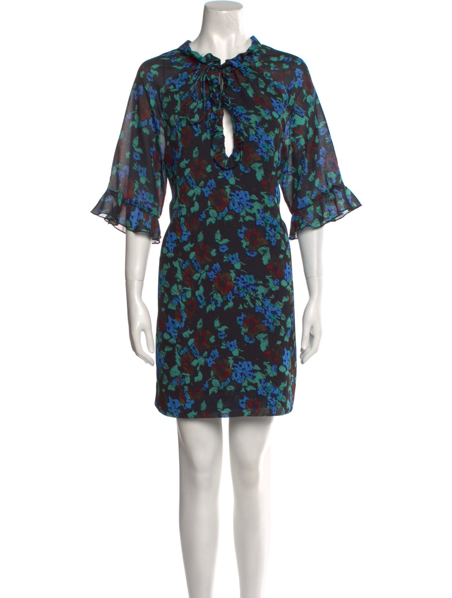 Ganni Floral Print Mini Dress