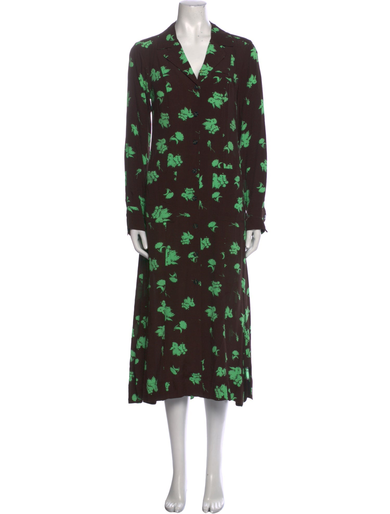 Ganni Floral Print Long Dress