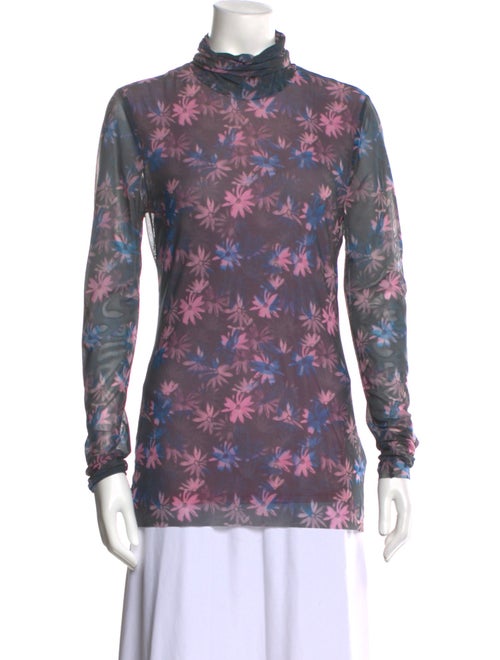 Ganni Printed Turtleneck Sweatshirt