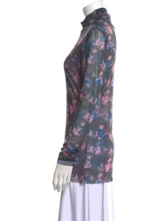 Ganni Printed Turtleneck Sweatshirt