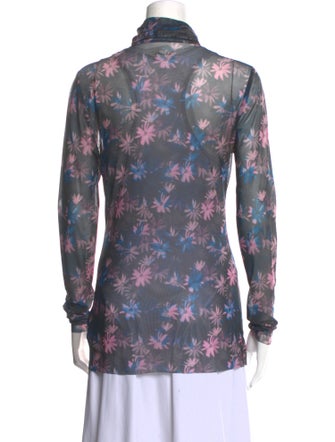 Ganni Printed Turtleneck Sweatshirt