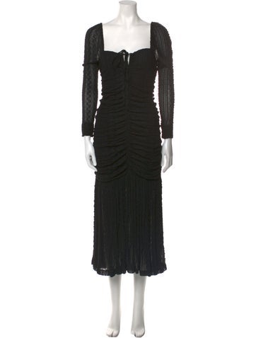 Ganni Dresses Square Neckline Long Dress Us12, Dk42 | XL