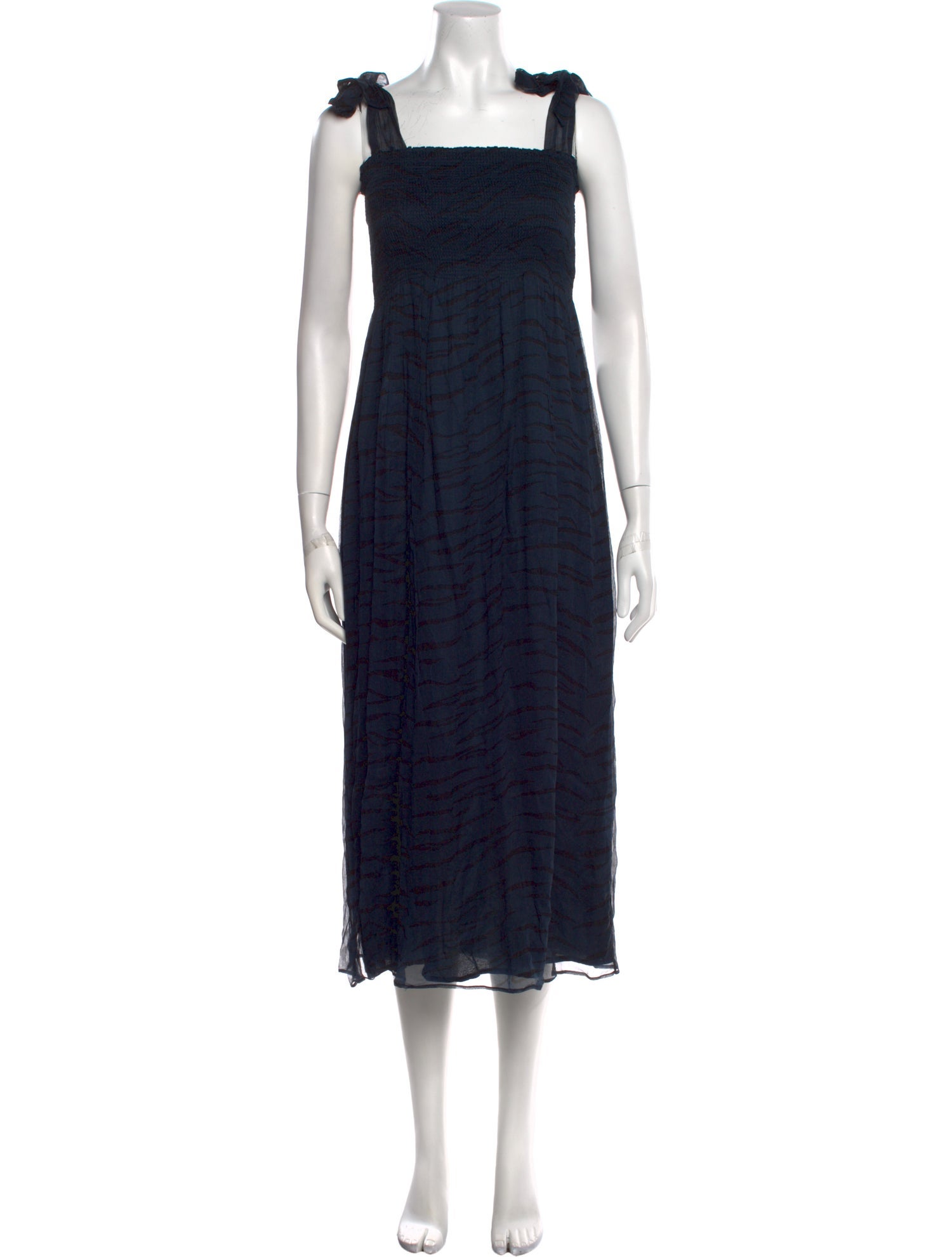 Ganni Square Neckline Long Dress