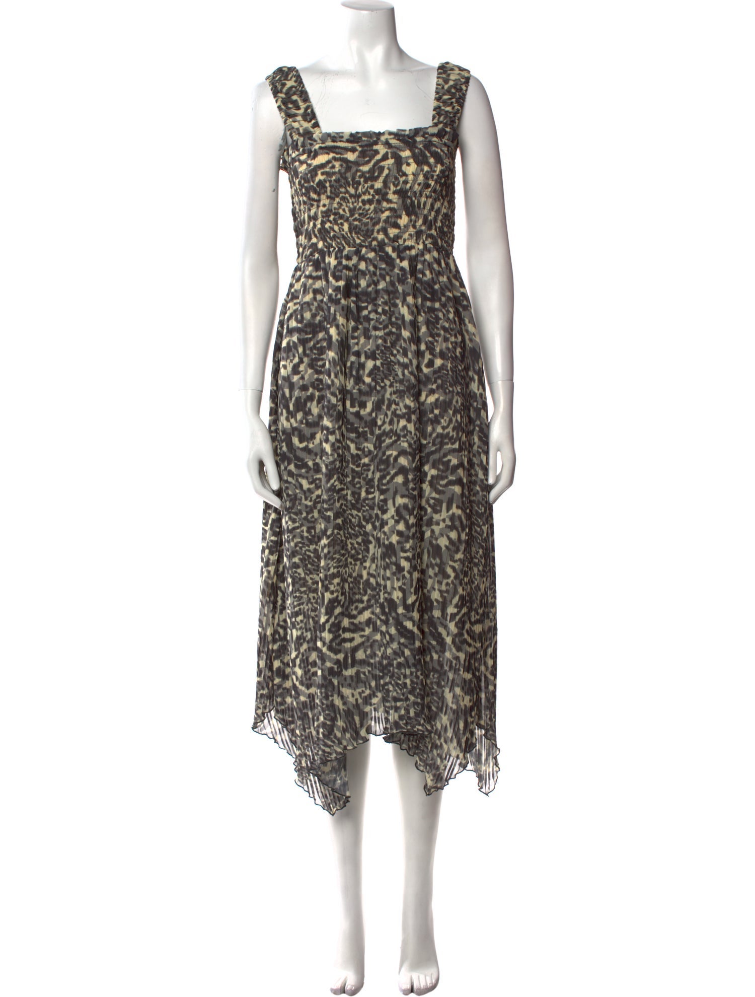 Ganni Animal Print Long Dress