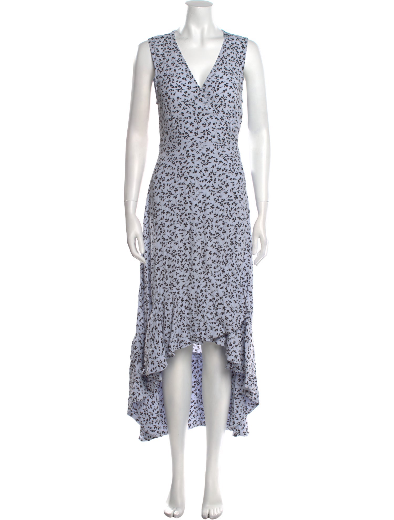 【GANNI】dress Ganni Floral Print Long Dress - Blue Dresses, Clothing
