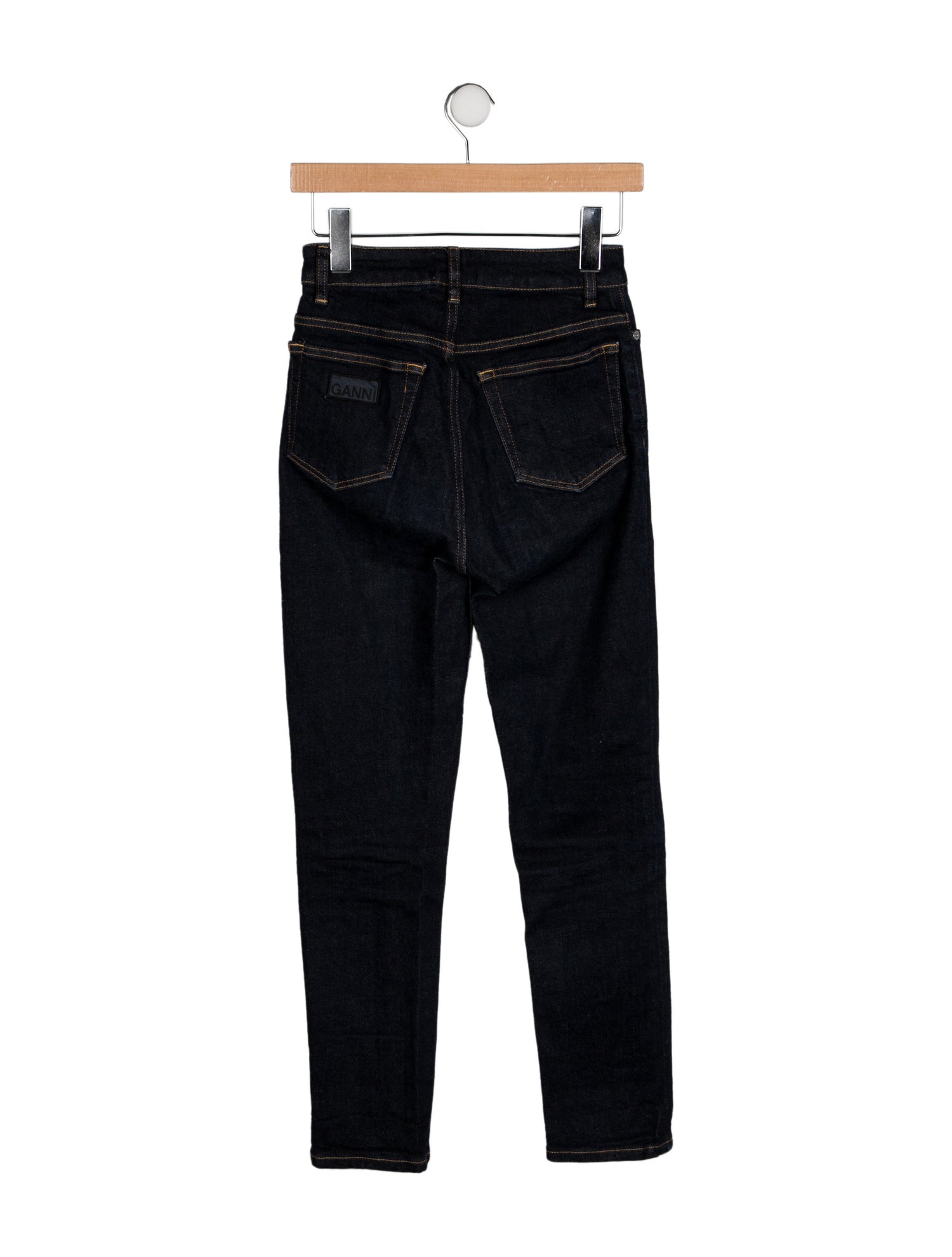 Ganni High-Rise Straight Leg Jeans