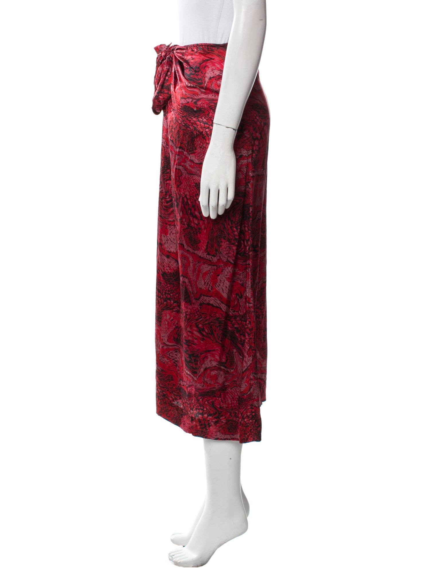 Ganni Silk Midi Length Skirt
