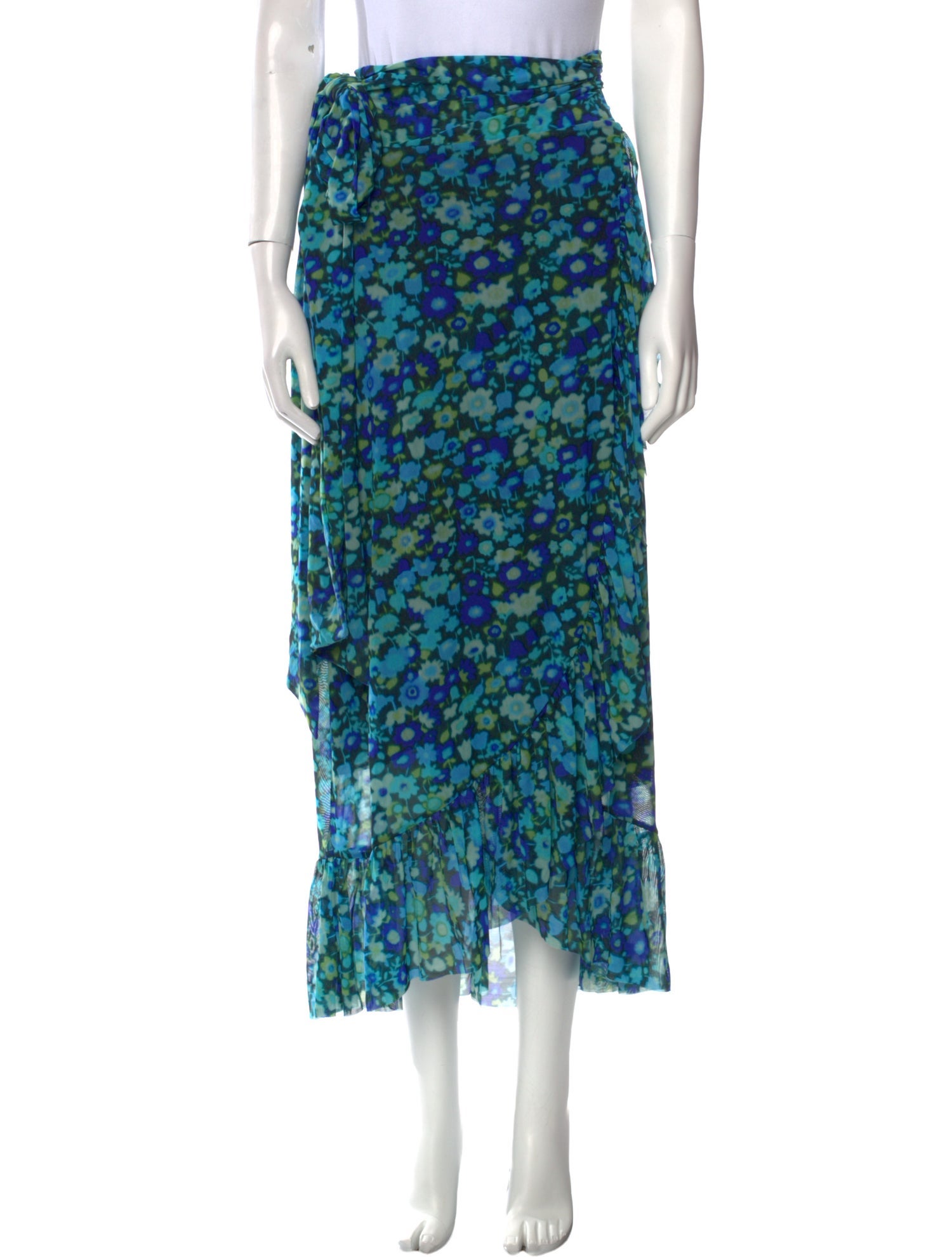 Ganni Floral Print Long Skirt