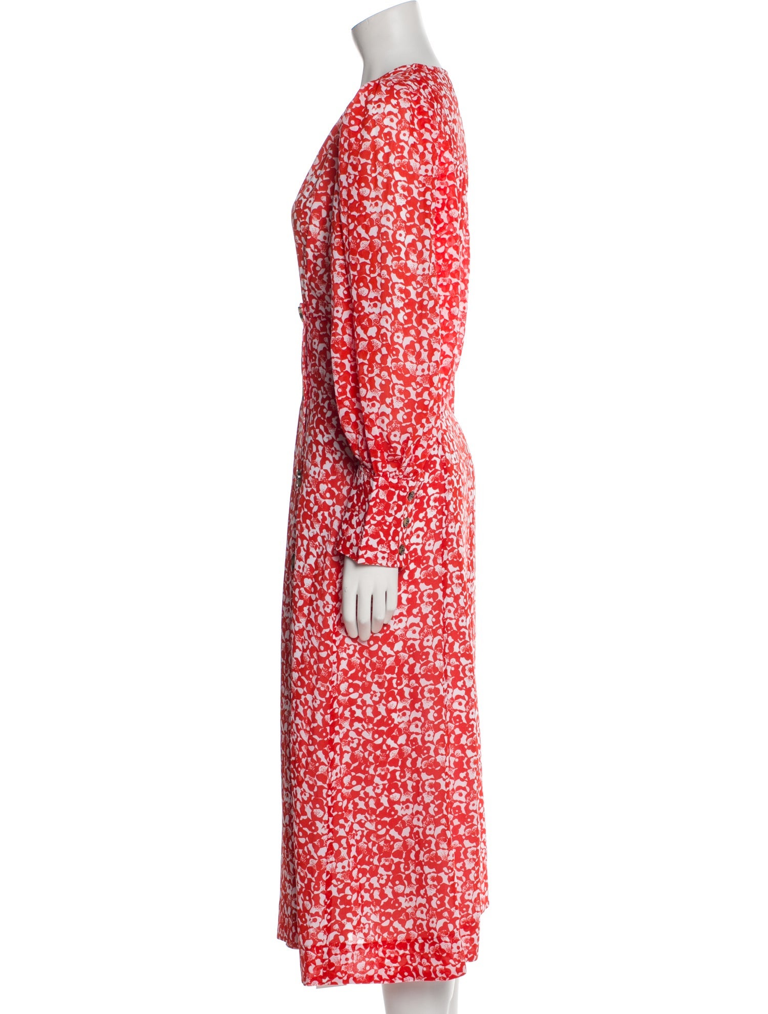 Ganni Floral Print Long Dress