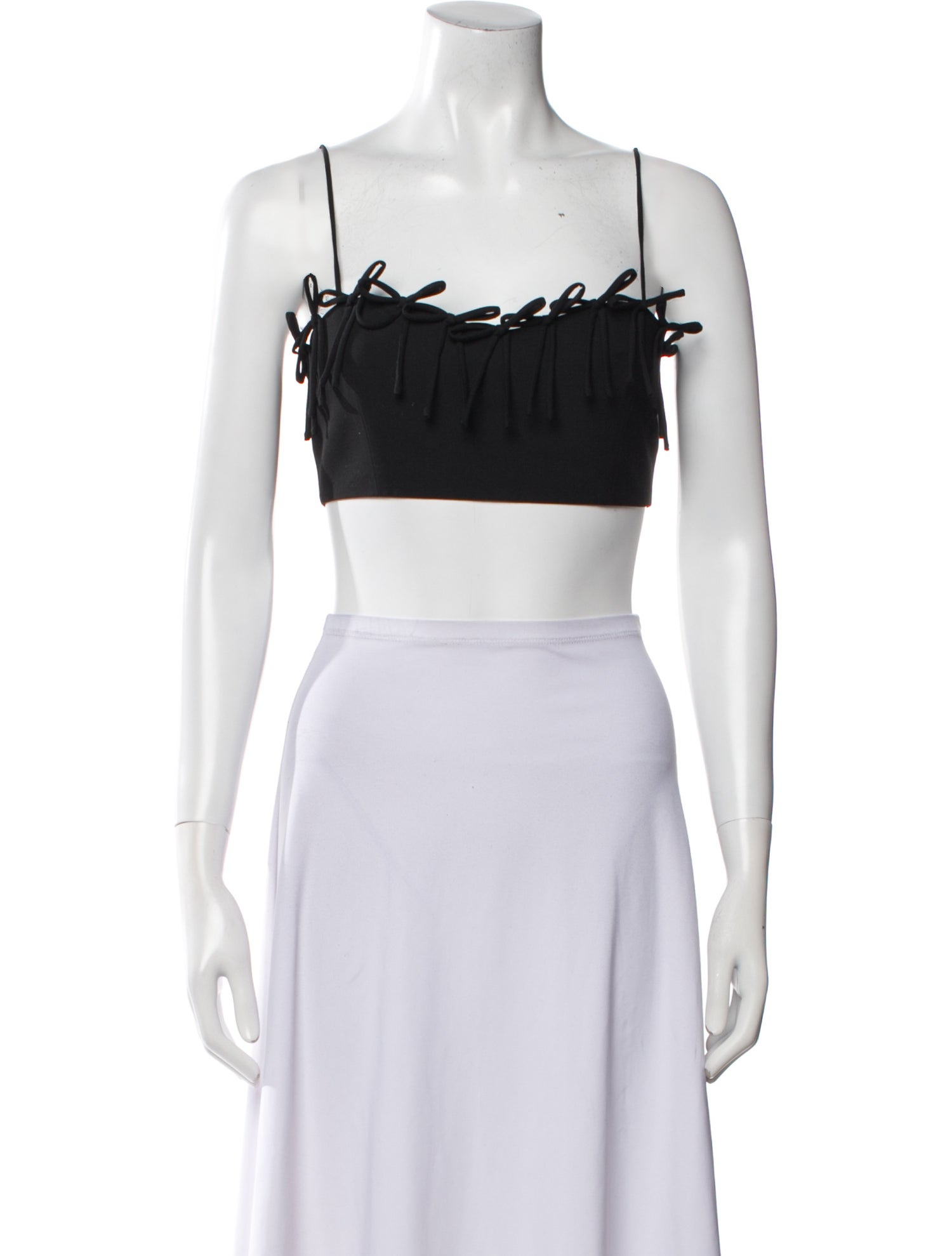 Ganni Square Neckline Sleeveless Crop Top