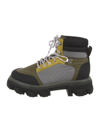 Ganni Rubber Colorblock Pattern Rain Boots