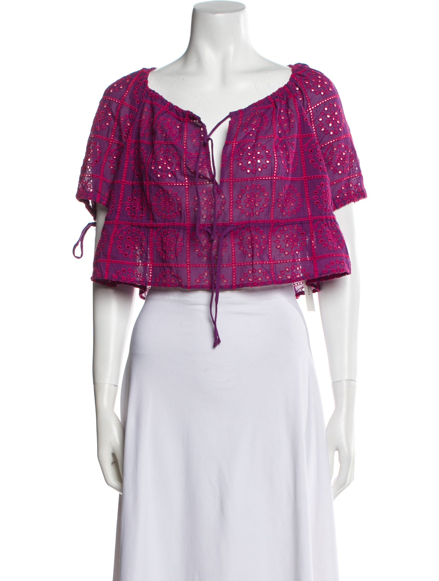 Ganni Paisley Print V-Neck Crop Top w/ Tags