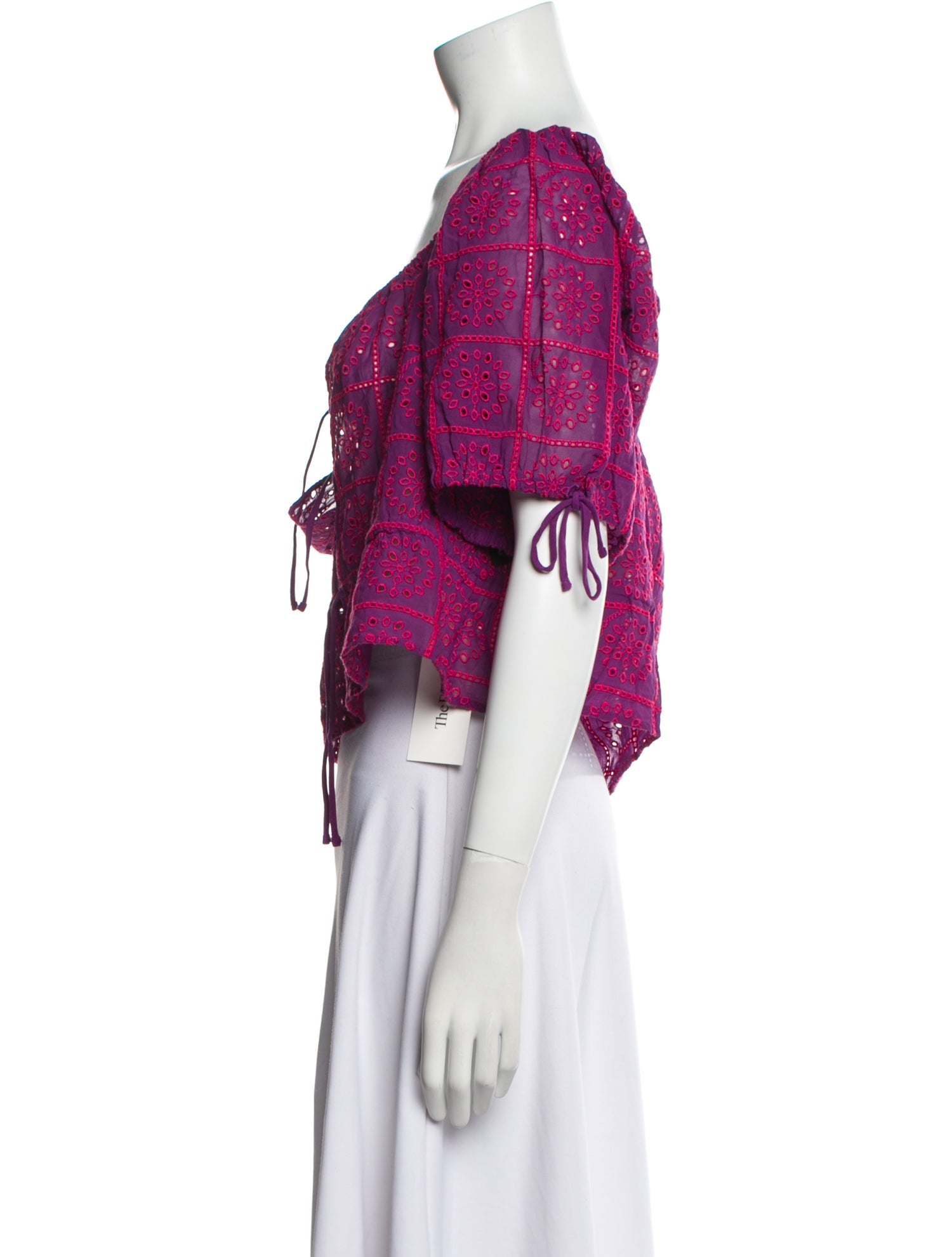 Ganni Paisley Print V-Neck Crop Top w/ Tags