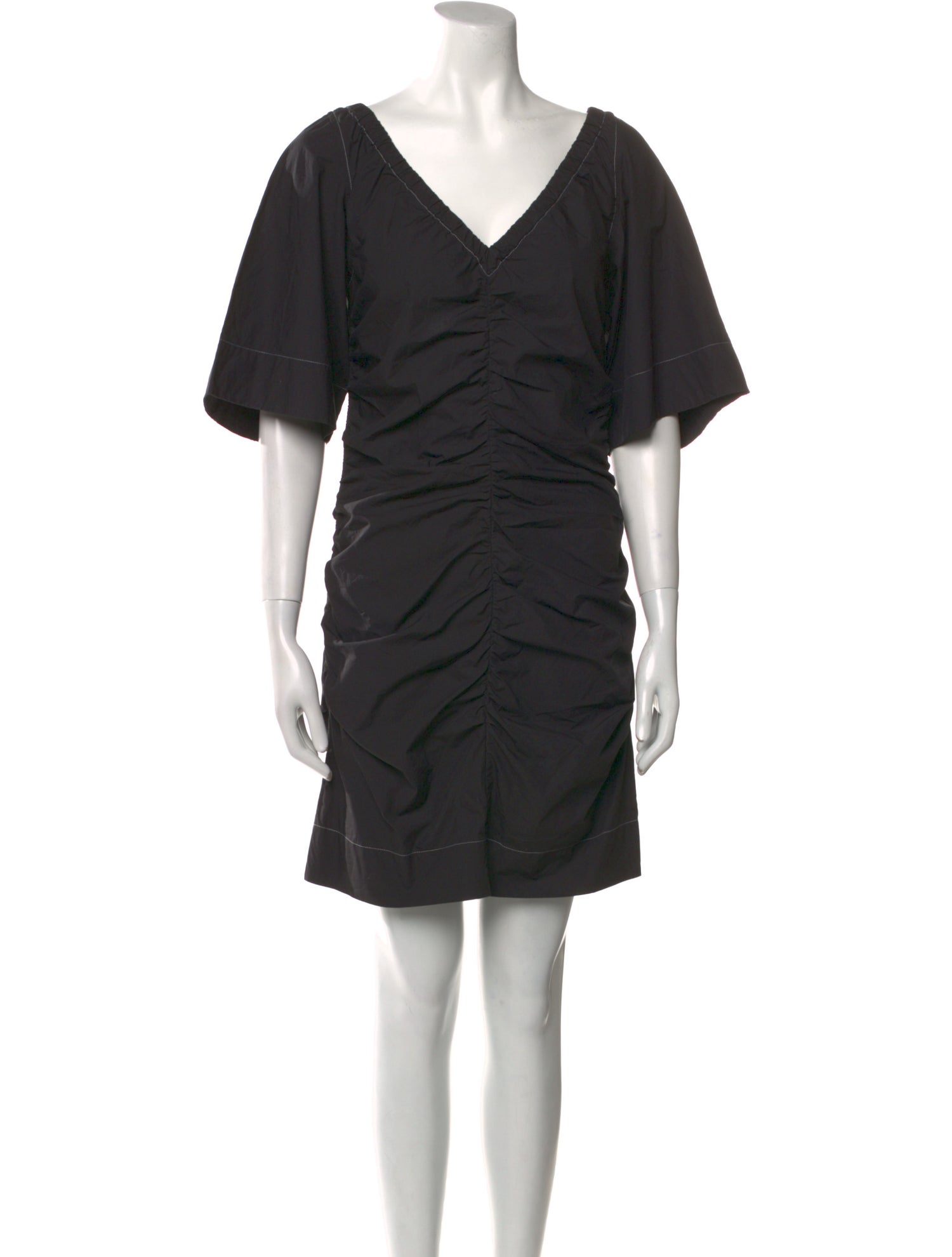 Ganni V-Neck Mini Dress