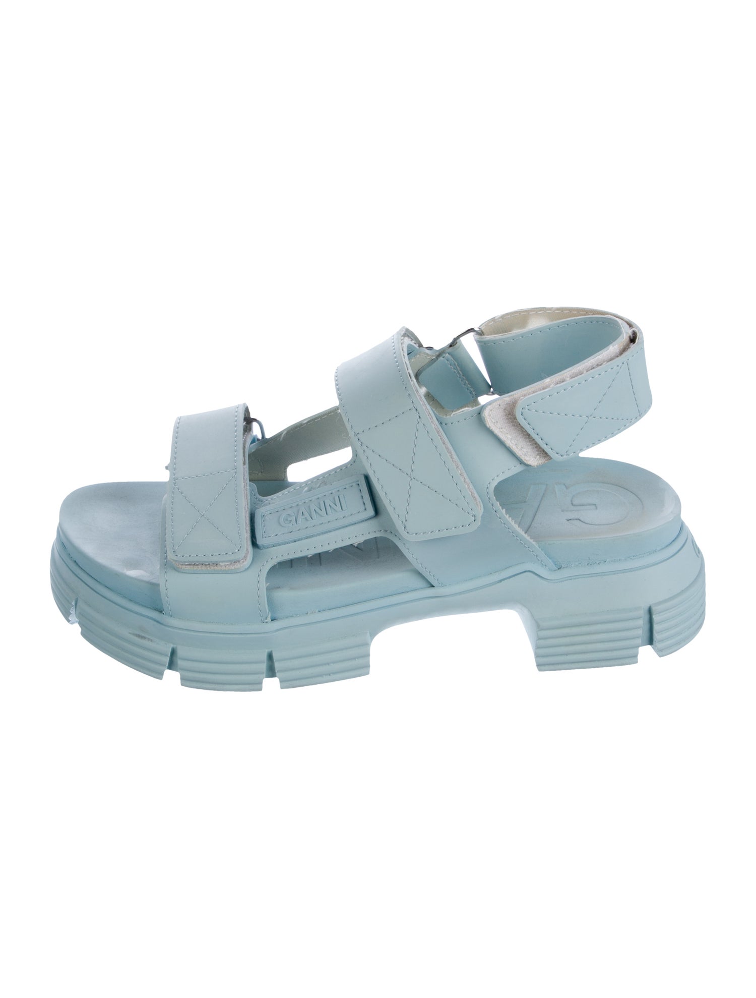 Ganni Rubber Slingback Sandals