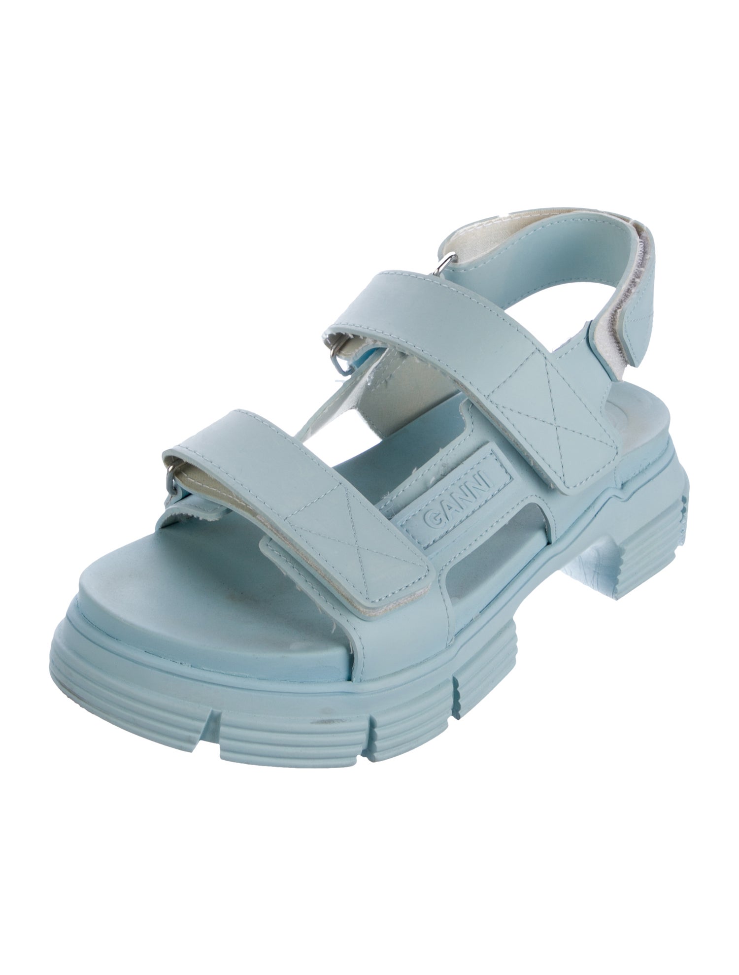 Ganni Rubber Slingback Sandals