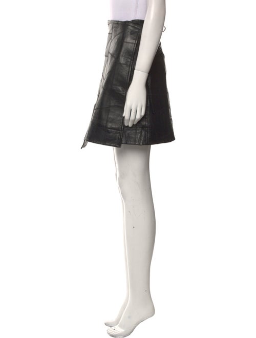 Ganni Lamb Leather Knee-Length Skirt
